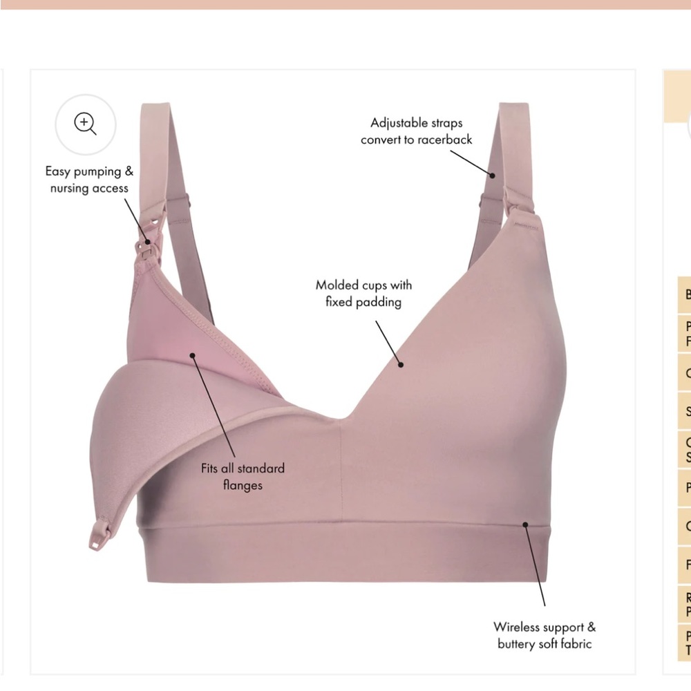 Kindred Braverly NWT Minimalist Hands-Free Pumping & Nursing Plunge Bra